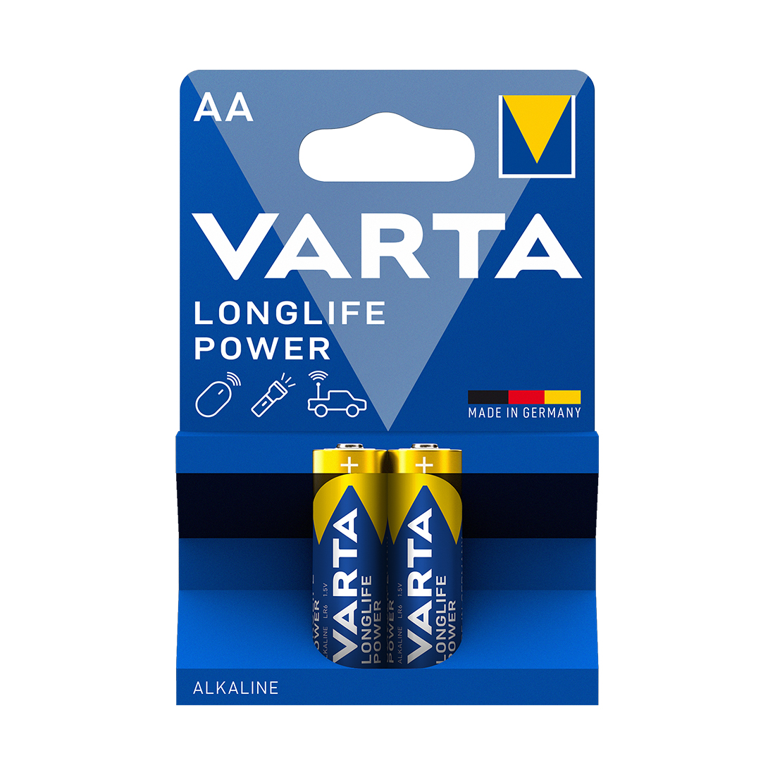 Varta Батарейка VARTA Longlife Power Mignon 1.5V - LR6/AA 2 шт в блистере