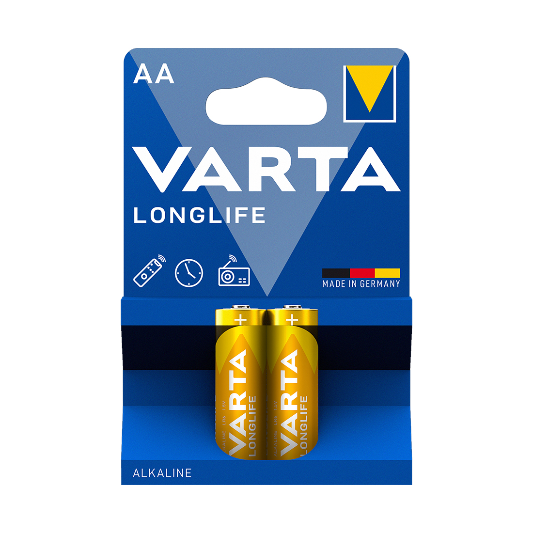 Varta Батарейка VARTA Longlife Mignon 1.5V - LR6/ AA 2 шт в блистере