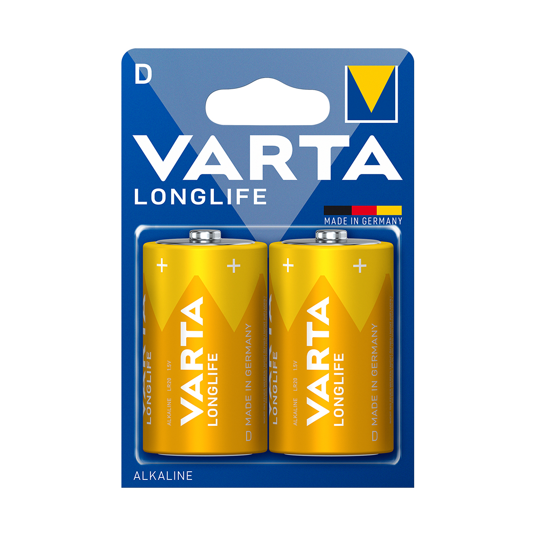 Varta Батарейка VARTA Longlife Mono 1.5V - LR20/D 2 шт. в блистере