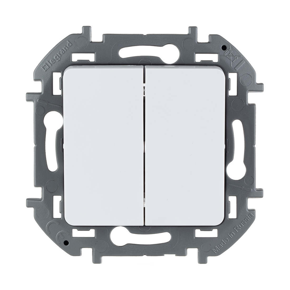 Legrand Выключатель двухклавишный Legrand Inspiria 673620 10 AX 250 В белый