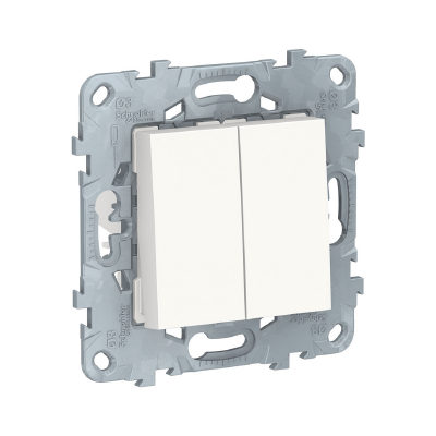 Schneider Electric Переключатель двухклавишный SE NU521518 Unica New перекрестный белый