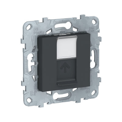 Schneider Electric Розетка RJ45 SE NU541154 Unica New одиночная категория 5е UTP антрацит