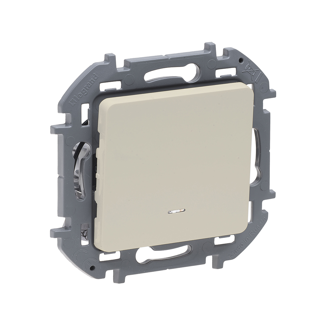 Legrand Выключатель одноклавишный с подсветкой/индикацией Legrand 673611 Inspiria с/у 10 А ~250В безвинтовы