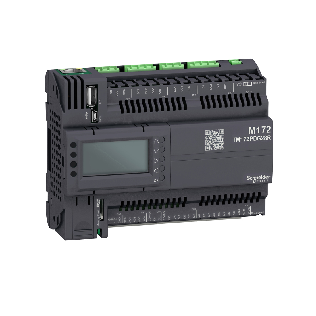 Schneider Electric ПЛК М172 SE TM172PDG28R, M172 дисплей 28 I/O ETH 2 MODBUS