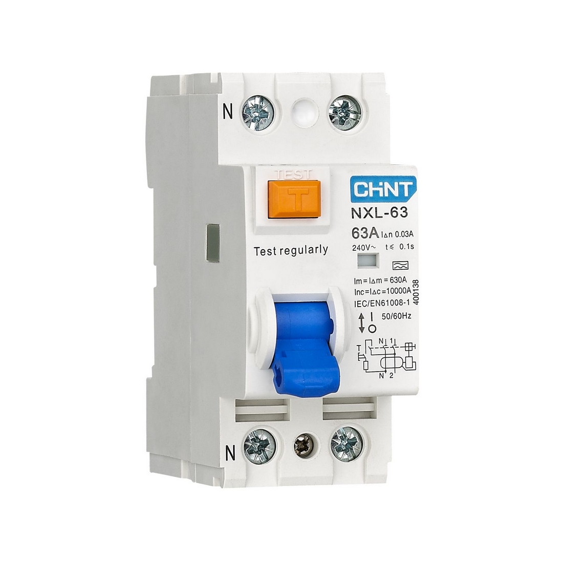 CHINT Устройство защитного отключения CHINT NXL-63 6kA 1P+N 40A 30mA AC