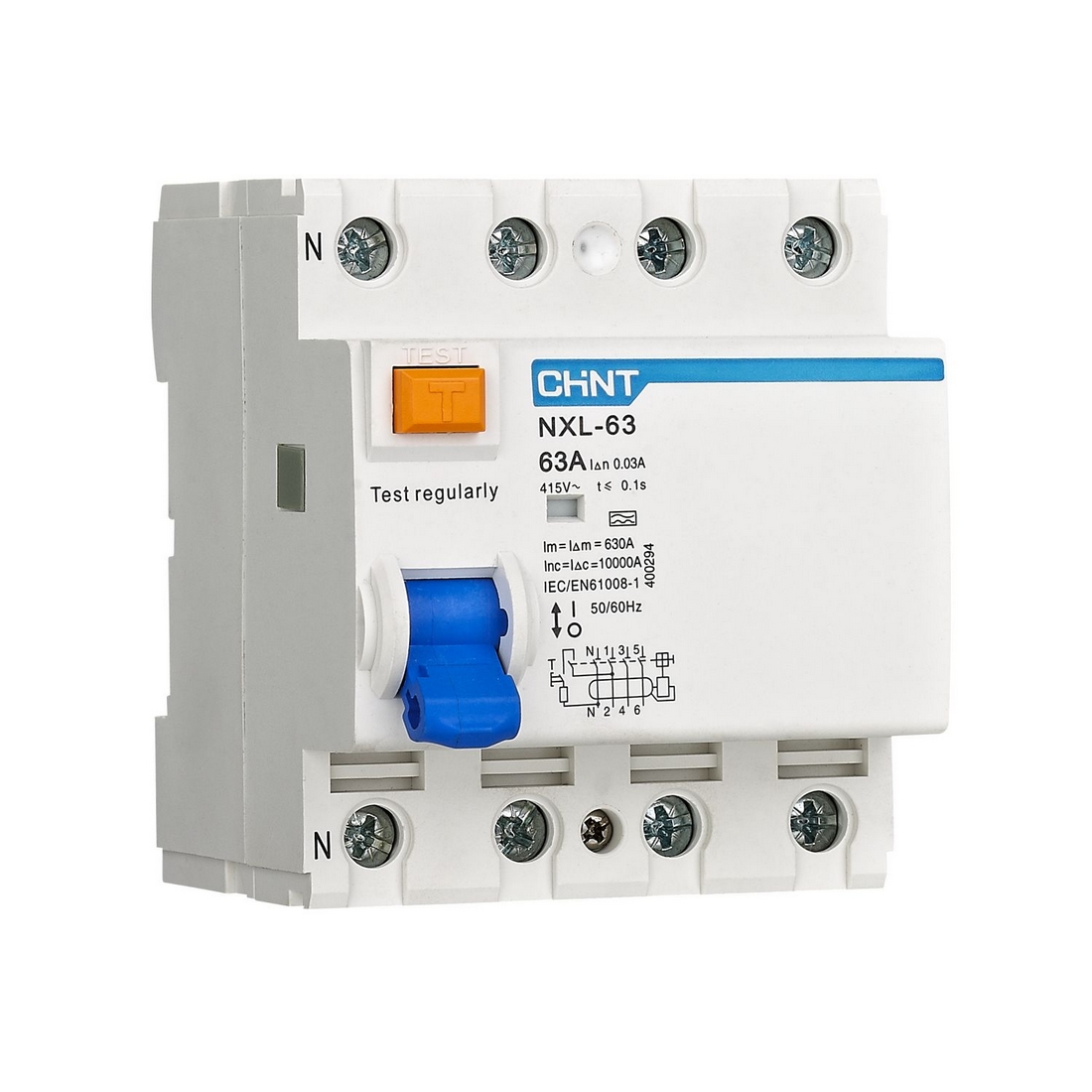 CHINT Устройство защитного отключения CHINT NXL-63 6kA 3P+N 40A 30mA AC