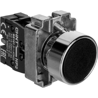 CHINT Кнопка управления CHINT NP2-BA21 без подсветки черная 1НО IP40
