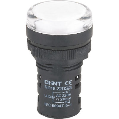 CHINT Индикатор CHINT ND16-22DS/2 белый АС/DC24В