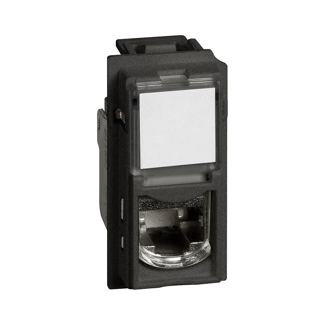 Bticino Розетка компьютерная механизм Bticino KG4279C6 Living Now RJ45 cat.6e UTP 1 модуль черный