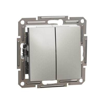Schneider Electric Выключатель двухклавишный SE EPH0300169 Asfora 10AX мех.быстрозажимной бронза