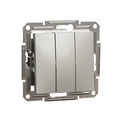 Schneider Electric Выключатель трехклавишный SE EPH2100169 Asfora 10AX мех.винтовой бронза
