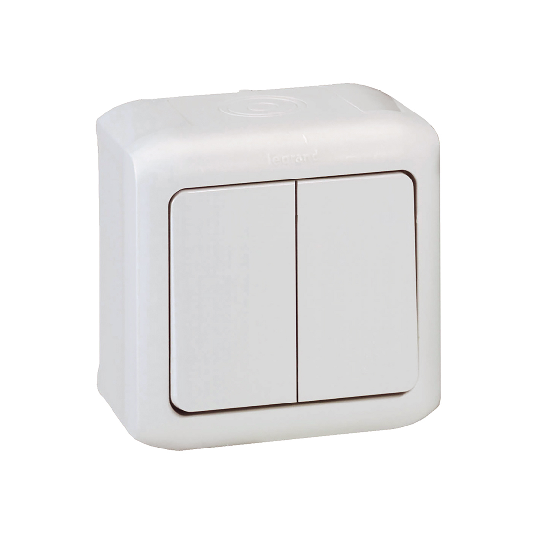 Legrand Выключатель двухклавишный Legrand Forix 10A 250В IP44 накладной белый