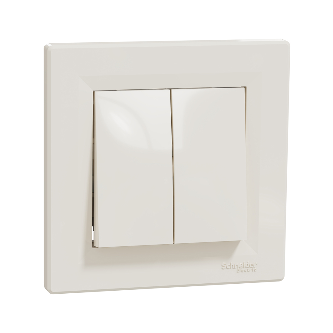 Schneider Electric Выключатель двухклавишный SE EPH0300123 Asfora в сборе кремовый