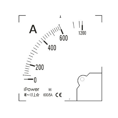 iPower Шкала для амперметра iPower 600/5