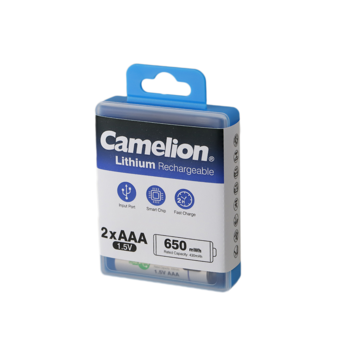 Camelion Аккумулятор CAMELION Lithium UB-AAA650-PBH2 2шт (перезаряжаемые от USB)