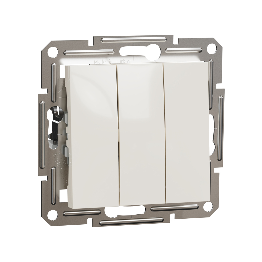 Schneider Electric Выключатель трехклавишный SE EPH2170123 Asfora 10AX механизм винт. клеммы кремовый