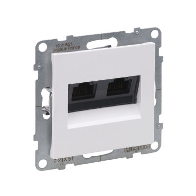 Legrand Информационная розетка двойная Suno RJ45 Кат.5e UTP Белый