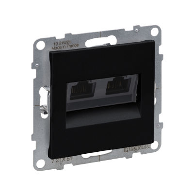 Legrand Информационная розетка двойная Suno RJ45 Кат.5e UTP Антрацит