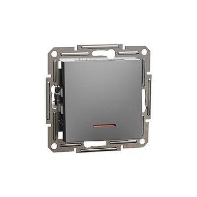 Schneider Electric Выключатель одноклавишный SE EPH0700171 Asfora самовозвратный 10A антрацит
