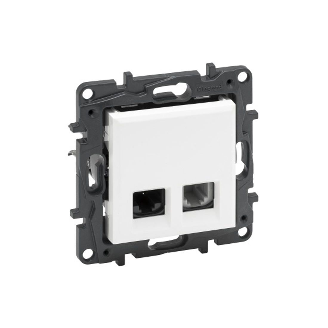 Legrand Информационная розетка одинарная Niloe Step RJ11+RJ45 Кат.6e UTP Белый