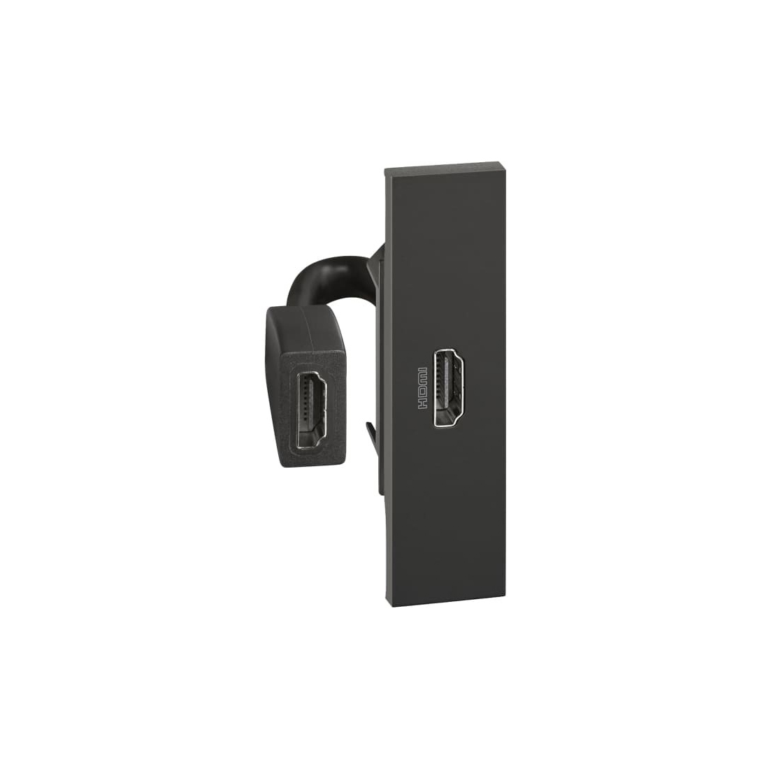Bticino Розетка HDMI Bticino K4284P Living Now с накладкой на 1 модуль Чёрный