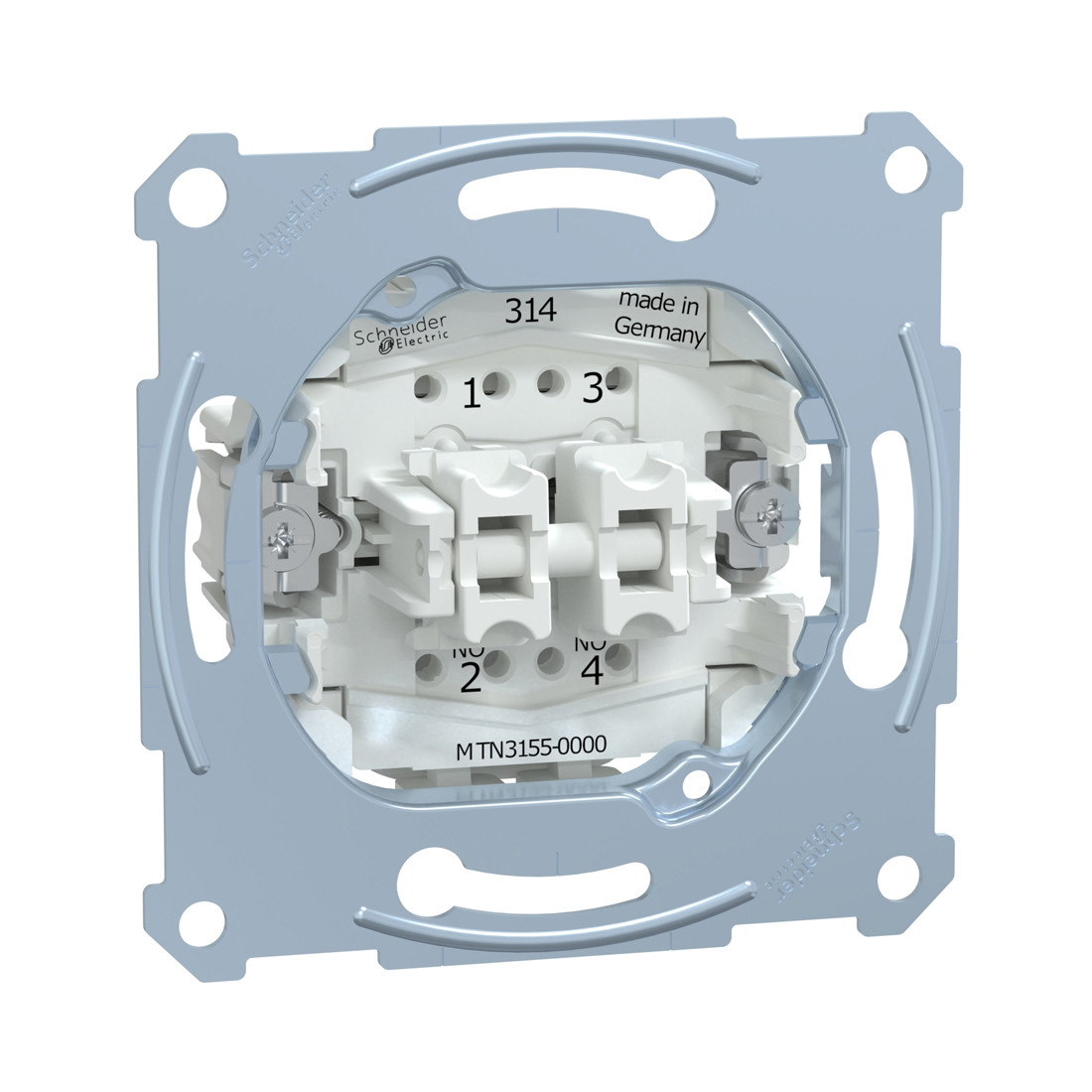 Schneider Electric Кнопочный выключатель мех-м MERTEN MTN3155-0000 D-Life 2х клавишный