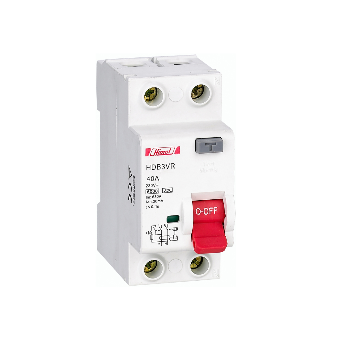 Himel ВДТ Himel HDB3VR 2Р 25А 30мА тип AC 6кА