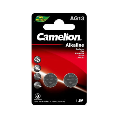 Camelion Батарейка CAMELION Alkaline AG13-BP2(0%Hg) 2шт. в блистере