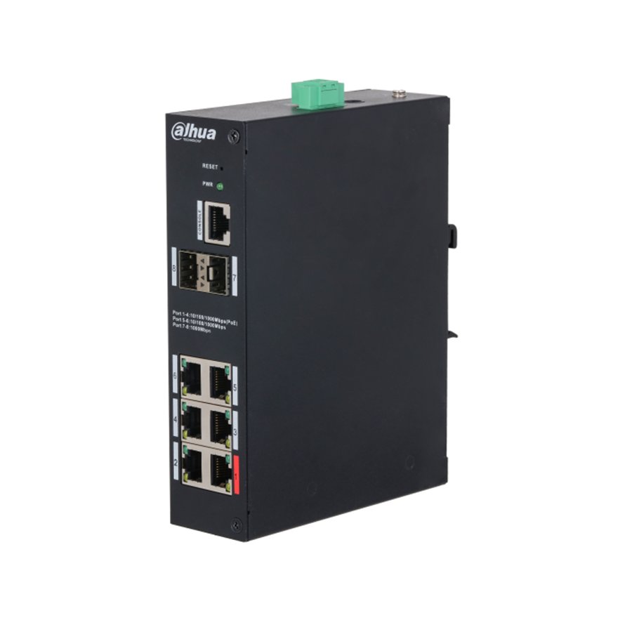 Dahua PoE-коммутатор Dahua DH-HS4208-4GT-90 4 PoE + 2 RJ45 + 2 SFP