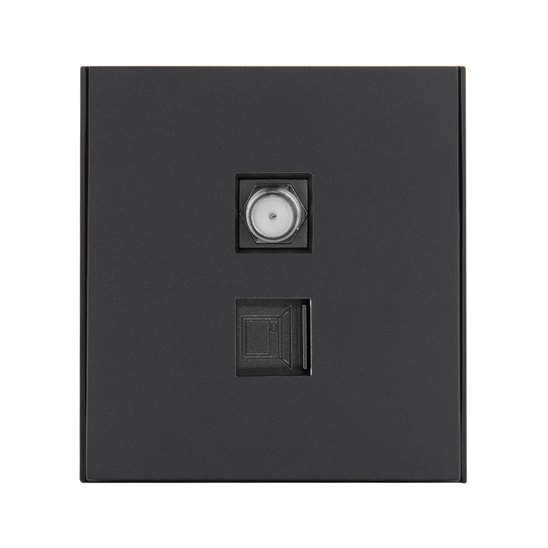 Himel Розетка Inovao SAT TV + Компьютерная cat. 6 Чёрный