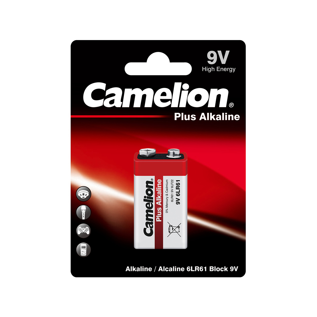 Camelion Батарейка CAMELION Plus Alkaline 6LR61-BP1